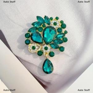 [COD] Auto Stuff เข็มกลัดแฟชั่นคริสตัลแวววาวหยดน้ำสำหรับเสื้อผ้าผู้หญิงเสื้อโค้ทเครื่องประดับของขวัญ
