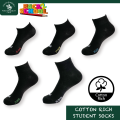 {READY STOCK}SANTA BARBARA POLO & RACQUET CLUB 3pcs BACK TO SCHOOL SOCKS School Socks (BLACK). 