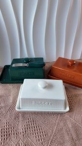 Ceramic Butter Box with Lid & Free Knife- Perfect for Storing Butter Sticks & Spreadable Butter