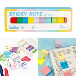 11 cái dính memos Pad thẩm mỹ stickier Lưu ý đầy màu sắc notepads Màu Nhãn thông số trường học văn phòng Nguồn cung cấp