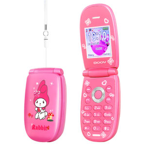 W11 Mini Small Rabbit Flip Phone Pink