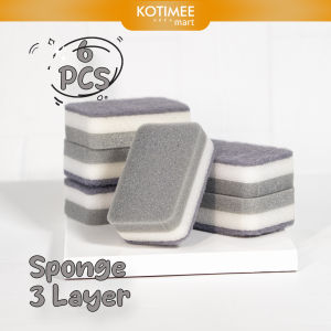 Spons Cuci Piring 3 Layers Warna Abu-abu