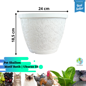 Pot Tanaman Shallom motif batik