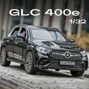 【RUM】1:32 Scale Benz GLC SUV Alloy Car Model Light & Sound Effect Diecast Car Toys for Boys Birthday Gift Kids Toys Car Collection