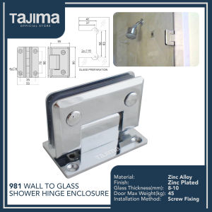 Tajima Stainless 304 Shower Hinge for Wall-to-Glass Application