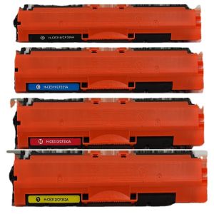 Compatible CE310A‑3A CF350A‑3A 126A Color Toner Cartridge Set 1300 Pages for Black & 1000 Pages for C/M/Y (A45% Coverage) Replacement for HP LaserJet Pro CP1021 CP1022 CP1025 CP1025NW MFP M175NW M176N M177FW Printers