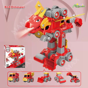 【SG Ready Stock】5in1 Build The Autobots Transformer Robot Toy★Construction Vehicles/Trucks√Military Trucks√Fire Engines/Trucks√Best Childrens Day Gift/Presents♥DIY Assemble Toy with Screws√Fast Local Delivery★