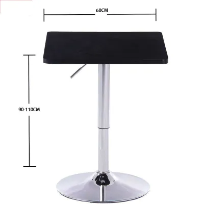 Modern Adjustable Bar Table with Round Top and Chrome Base Set with Chair Options Suitable for Living Room or Kitchen