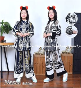 (free Bando)STELAN RAYON VIRAL ANAK PEREMPUAN  2025 KOREAN STYLE/STELAN RAYON PREMIUM MOTIF ARMOUR TERBARU DAN TERVIRAL-FREE BANDO-COD-BQC