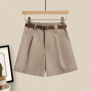 Women High Waist Trouser Short High Quality Fabric String Short Short High Quality Fabric