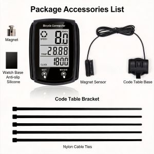 Fonken Wired Bike Computer Waterproof Bicycle Odometer LCD Screen Cycling Speedometer Mountain Bike Speedo Meter
