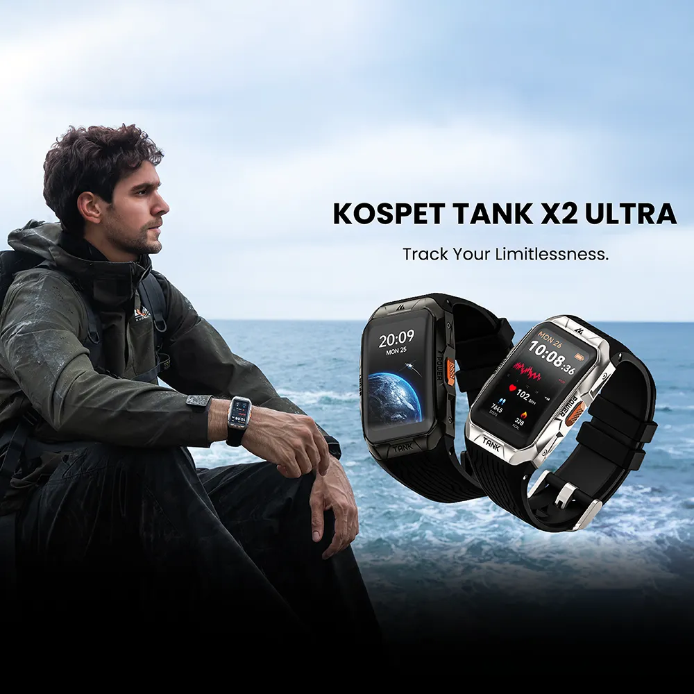KOSPET TANK X2 āļŠāļĄāļēāļĢāđāļāļ§āļāļāļāđ Bluetooth Calling AMOLED 1.64 āļāļīāđāļ§ āļāļąāļāļāđāļģ 5 ATM + IP69K -2Y
