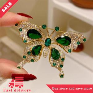 [COD]Flash Delivery Classic Exquisite Butterfly Brooches Pins Women Shiny Rhinestone Insect Lapel Pins Badges Party Banquet Jewelry Accessory Gift