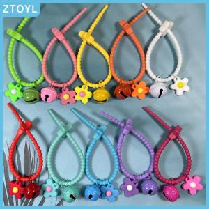ZTOYL Sweet Candy Color Flowers Bell Keychain Silica Gel Floral Keyring For Girls Bag Pendant Backpack Decoration