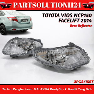 OEM TOYOTA VIOS NCP150 2014  REAR ALBINO WHITE  CLEAR REFLECTOR