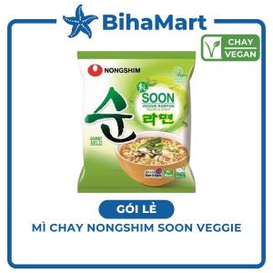 [GÓI LẺ] - NONGSHIM - Mì chay Nongshim Soon Veggie Mì Nongshim chay Mì chay Soon Veggie Mì chay Hàn Quốc (112g/gói)