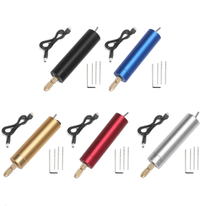 ชุดสว่านปากกาไฟฟ้าขนาดเล็กสำหรับเรซินมินิพินไฟฟ้าอีพ็อกซี่ดอกสว่าน3ชิ้นสำหรับทำ DIY เครื่องประดับ