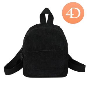 Retro Women Corduroy Backpack Casual Travel Bag Solid Color Aesthetic Purse for School and Shopping