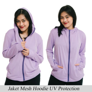WOMEN AIRism Jaket Mesh Hoodie UV Protection Jaket Olahraga