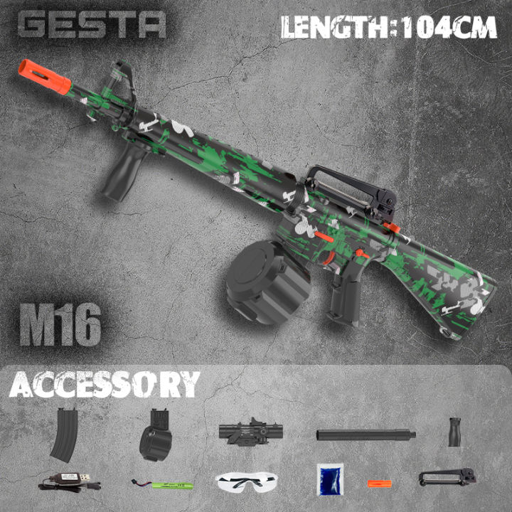 Gel Blasters Toy Gun For kids M16 Green Cool Graffiti With Charge ...