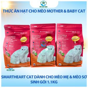 Thức ăn hạt cho mèo MOTHER & BABY CAT SmartHeart Cat dành cho mèo mẹ & mèo sơ sinh Gói 1.1Kg