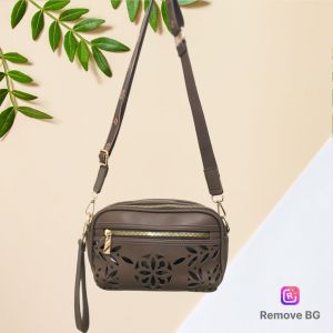TAS SELEMPANG WANITA PREMIUM MOTIF CORAK HITAM