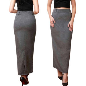 Rok Kerja Wanita Panjang Formal Rempel Span - Polos & Elegan