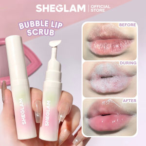 SHEGLAM Bubble Buff Lip Scrub Gentle Bubble Hydrating 30s Clean Melon Flavor Lip Care Smooth Makeup