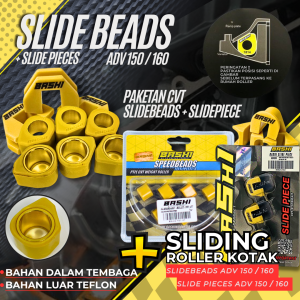 BASHI SLIDING ROLLER HONDA ADV 150/160 VESPA 125 SPIN/SKYWAVE/SKYDRIVE TEFLON RACING CVT KOTAK BASHI SLIDEBEADS H2 2015