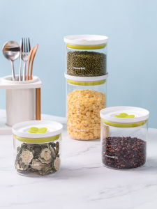 Chahua Air-Tight Transparent Glass Stackable Titbits/Food Vacuum Seal Storage Container