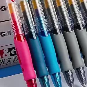 1-63Pc Retractable Gel Pens Set Black/red/blue Ink Ballpoint for Writing 0.5mm Refills Office Accessory School Supply Stationery