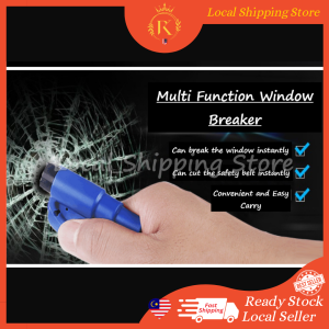 【LOCAL SHIP】🛠Multifunction Window Breaker+Cut Seat Belt Whistle Rescue Tool Keychain Escape Emergency Rescue Tools🛠