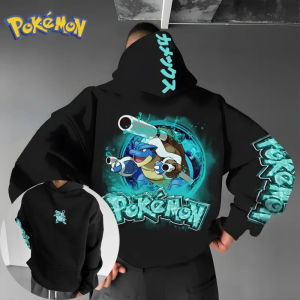 2025 New Pokémon Anime Super Blastoise Printed Hoodie for Men and Women Autumn/Winter New Top Harajuku Large Size Casual Trend Sweater