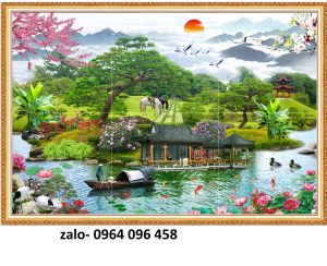 Tranh gạch 3d sơn thủy hữu tình - 964CV