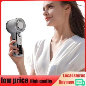 3000mAh Handheld Turbo Fan LED Digital Display Small Desktop Cold Fan Rechargeable Battery Operated Cooling Fan for Camping Hiking Outdoor Activities