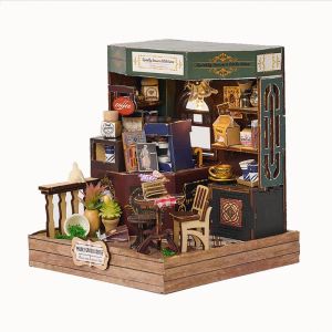 [Ready Stock] IIECREATE 3D DIY Wooden Miniature Dollhouse "Mildly Spiced Coffee" Time Corner Series K-079