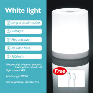 [✅SG Ready Stock]Portable Night Light Bedside Table Lamp Rechargeable Touch Lamp Bedroom Ambient Light Hanging Lamp With Adjustable Brightness Changeable Colors Timer for Home/Bedroom/Office/Hallways