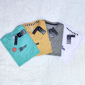 BAJU KAOS DISTRO  PROMO 4 PCS 100 TEBAL  - KAOS PRIA DAN WANITA DISTRO LENGAN PENDEK MOTIF SIMPEL