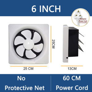 6/8/10/12 inch Wall Mounted Exhaust Fan With Net Silent Household Bathroom Ventilation Fan For Rapid Ventilation