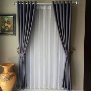 Gorden Jendela | Pintu Kamar | Warna Abu Tua | Gorden Blackout Import | Hordeng Jendela | Gorden Jendela Murah Dan Cantik | Gorden Jendela 1 Set Murah Promo | Gorden Jendela 2 Kaca | Gorden Polos Mewah Elegan | Gorden Horden Korden Tirai