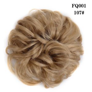 Vòng Tóc Giả Cho Nữ Miếng Đệm Nối Tóc Tóc Giả Ngắn Mượt Tự Nhiên Vòng Búi Tóc Rối Với Dây Thun Tóc Giả Tự Nhiên Màu Đen Tím Hồng Xanh Lá
