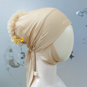 Defa Ciput dalaman kerudung hijab turki dagu anti slip silikon anti budeg bolong telinga keong cepol belakang