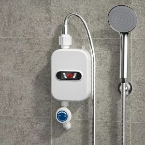 ZG285 Chống thấm nước Máy nước nóng điện tức thời Màn hình hiển thị nhiệt độ LCD Làm nóng nhanh Máy tắm nước nóng điện Bộ vòi sen Kích thước nhỏ Máy nước nóng tức thời Sử dụng phòng tắm