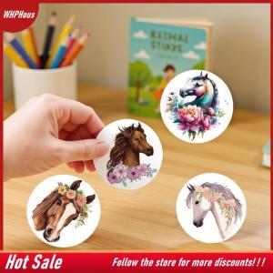 【COD】🔥🔥🔥 500pcs Roll Animal Horse Flower Cartoon Sealing Sticker DIY PVC Laptop Decals Decoration Stiker Reward Gift Kawai