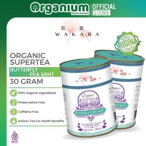 Supertea Butterfly Pea WAKABA Teh herbal Bunga Telang Anti obesitas & kanker - 30g