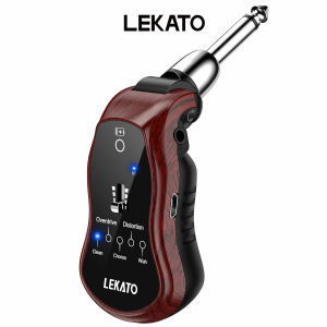 LEKATO Mini Guitar Amplifier Plug In with 5 Built-in Effects Clean Overdrive Distortion Rechargeable Mini Guitar Practice Amp Bass Amplifier
