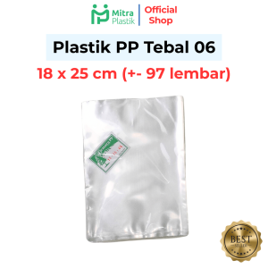 Plastik PP Lebar 18 Tebal 06 18x25 18x30 18x35 Bening Snack Keripik