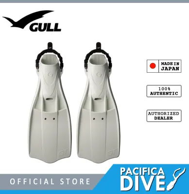 GULL GT Open Heel Fins With Spring Strap Large White