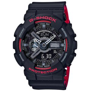 CASIO ORIGINAL - CASIO G-Shock - GA-110HR-1A - Men - Black Red - Rubber - Jam dunia JD17 # Jam Tangan Pria Cowok Anti Air G SHOCK GSHOCK GSHOK SOK DIGITAL Analog + CASIO GA 110HR 1A GA-110HR 110 HR GA110 GA-110 GA110HR GA-110HR-1A $ WR2 STR BS7