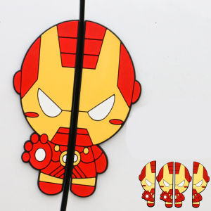 4PCS/set Pelindung Bumper Pintu Samping Mobil Bergambar luffy Kartun Karet Universal